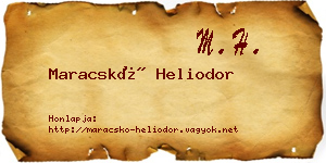 Maracskó Heliodor névjegykártya